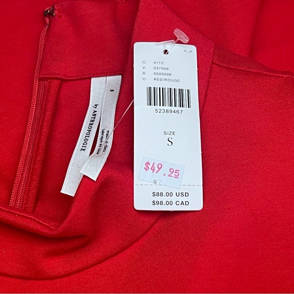 Red Anthropologie Sleeveless Top Size Small NWT - Picture 3 of 6